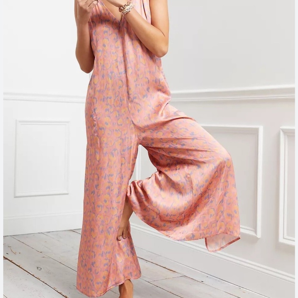 Anthropologie Juniper Printed Wide-Leg Jumpsuit